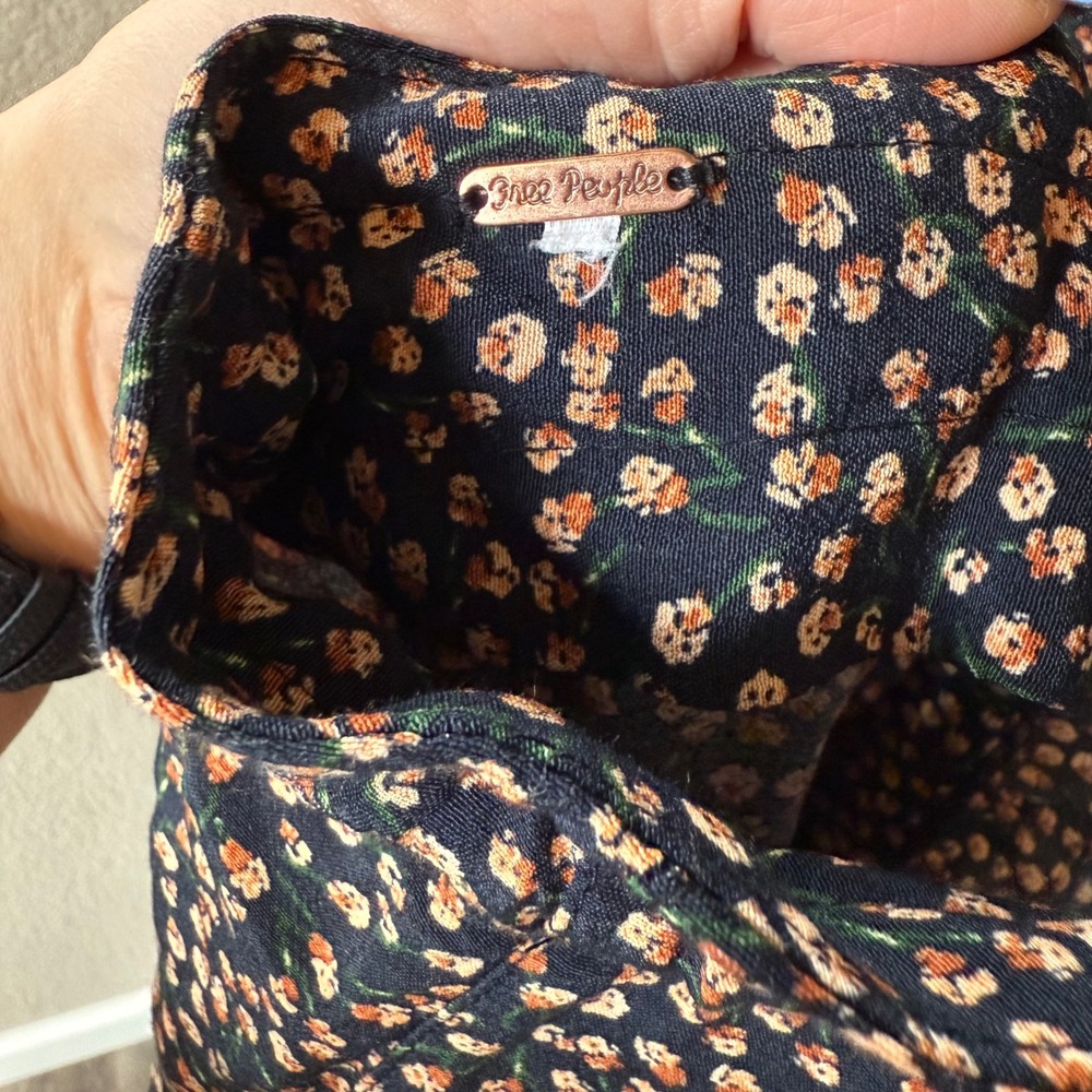 Free People C'est La Vie Mini Dress Floral Halter Open Back Tie Womens Size L - Picture 6 of 7